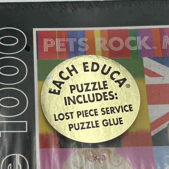 Puzzle Passion 1000 Pc EDUCA Pets Rock Music Funny Animals Dressed as Rock Stars - Picture 7 of 8